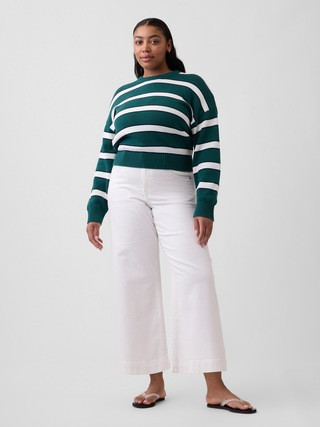 High Rise Wide-Leg Crop Jeans | Gap Factory