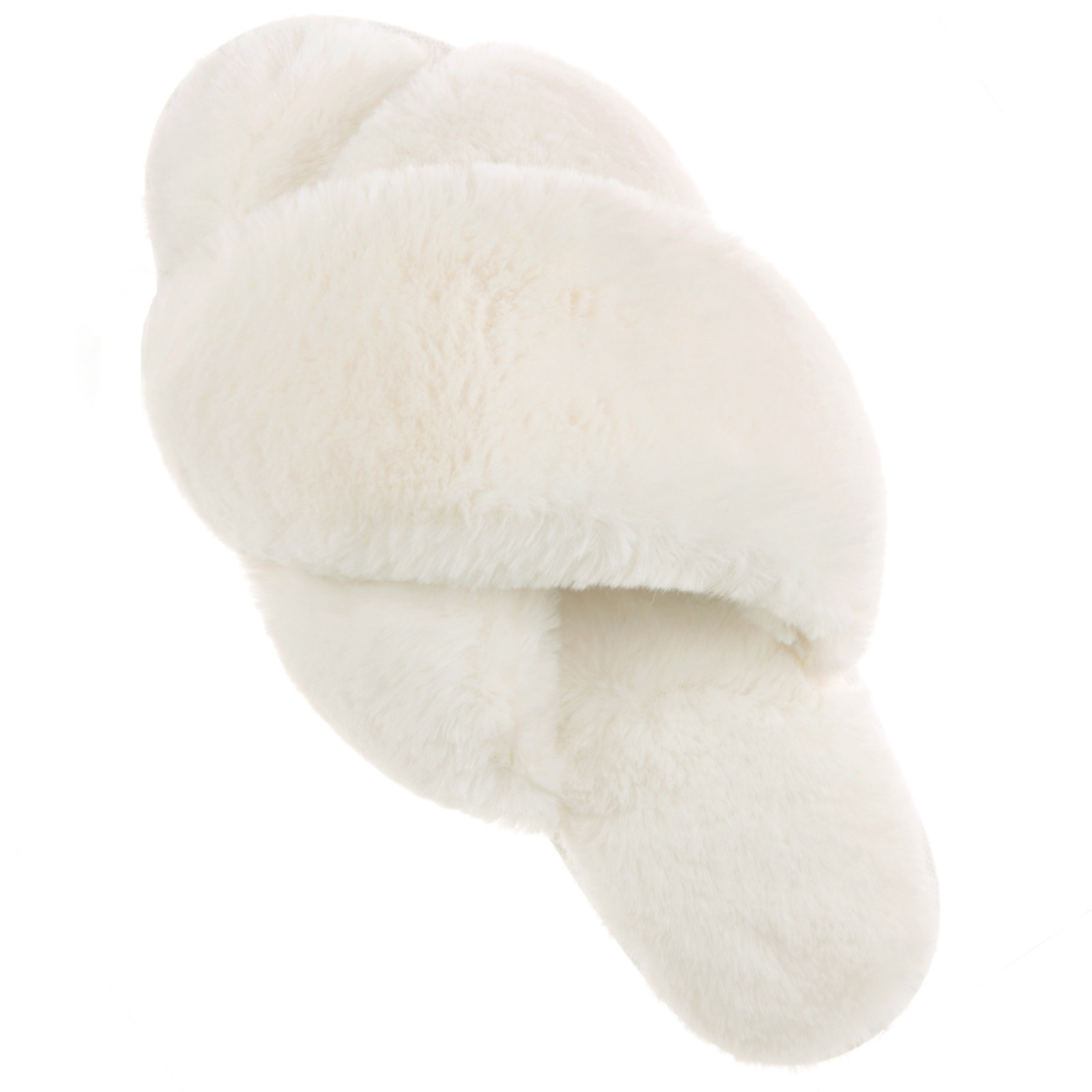 VONMAY Women's Fuzzy Slippers Comfy Plush Open Toe House SPA Slippers | Walmart (US)