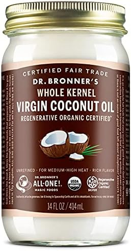 Dr. Bronner's - Organic Virgin Coconut Oil (Whole Kernel, 14 Ounce) - Coconut Oil for Cooking, Ba... | Amazon (US)