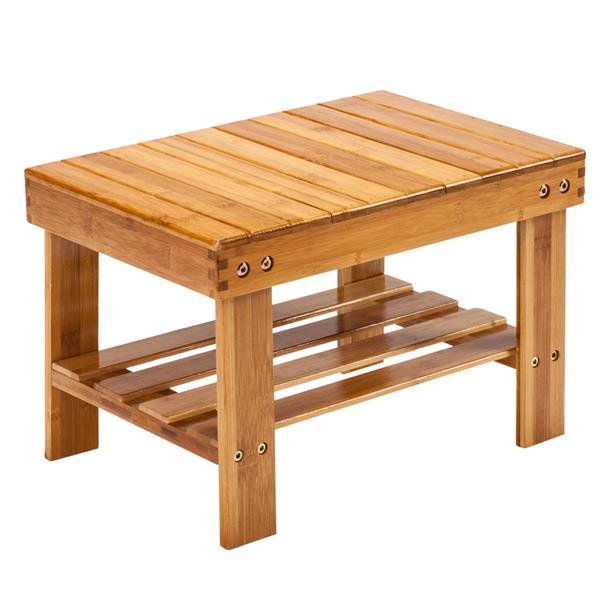 Wood Step Stool, Bamboo Shower Bench, Load-Bering 330 lbs, Wood Color - Walmart.com | Walmart (US)