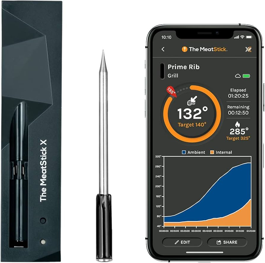 MeatStick X Set | Wireless Meat Thermometer with Bluetooth | 260ft Range | for BBQ, Kitchen, Smok... | Amazon (US)