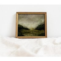 Moody English Countryside Art Print in Vintage Gold Frame European Landscape For Antique French Country Decor Farmhouse Cottage Kitchen | Etsy (US)