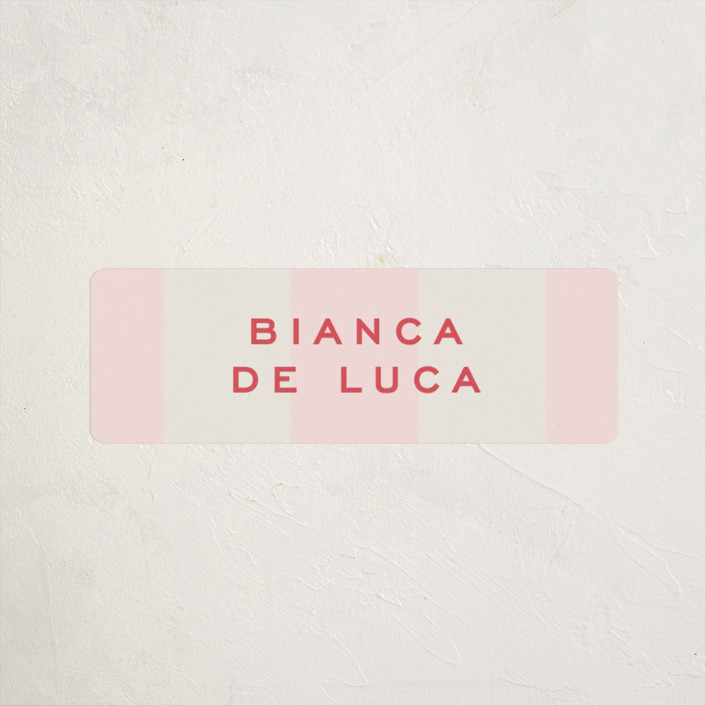 "Campania" - Customizable Custom Name Labels in Pink by Megan Davis. | Minted