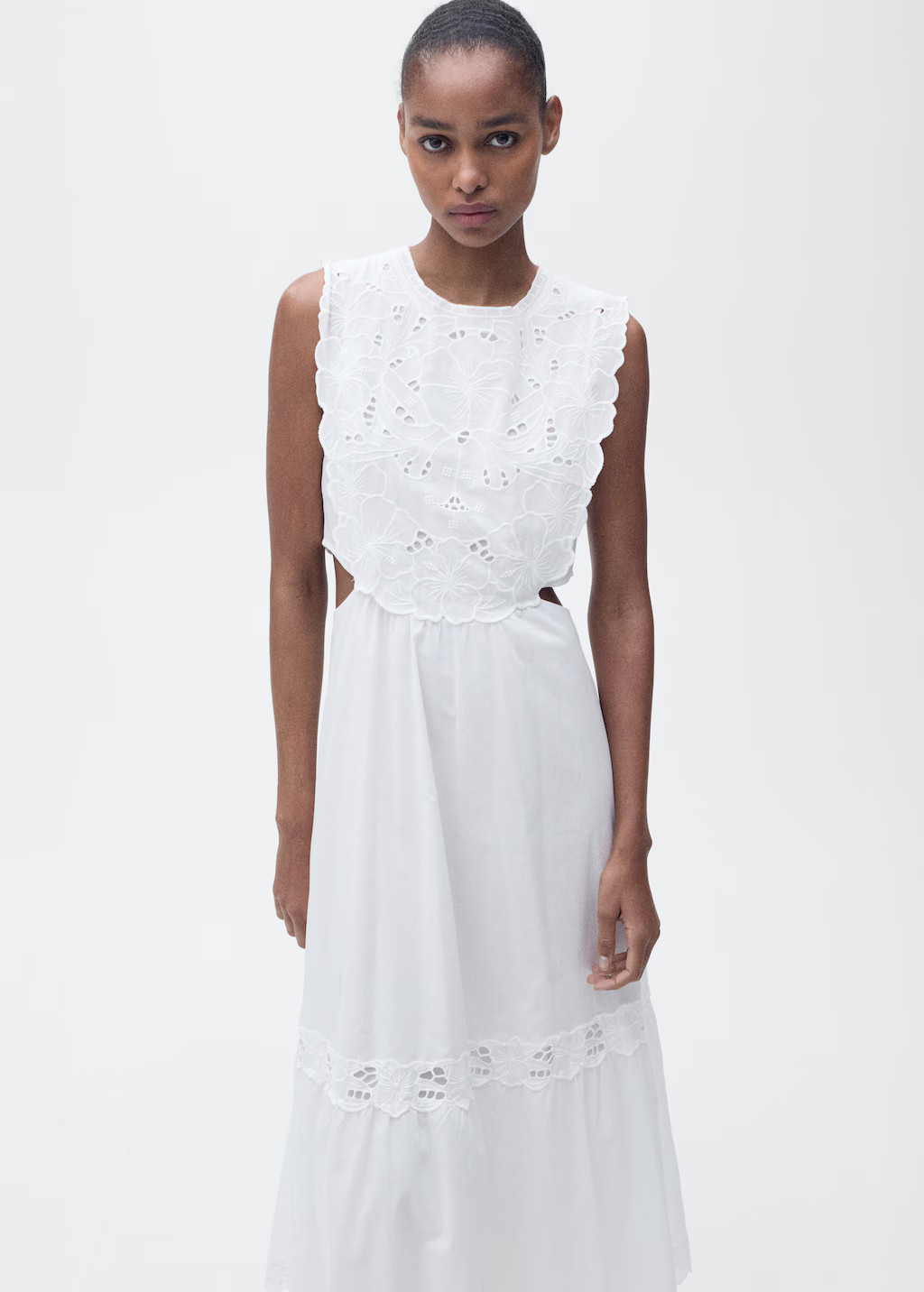 Embroidered dress with side slits - Women | MANGO USA | Mango (US/MX/AU)