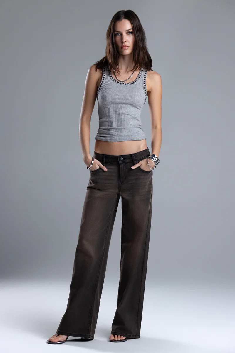 Tropez Baggy Wide Leg Jeans | Miss Me