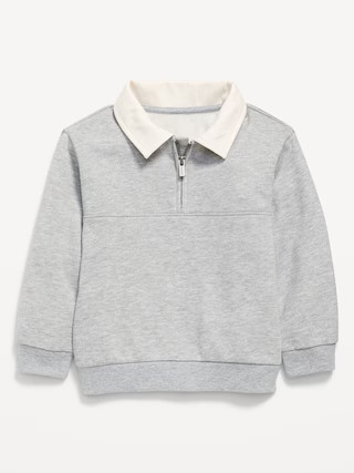 Oversized Collared Quarter-Zip Sweatshirt for Toddler Boys | Old Navy (US)