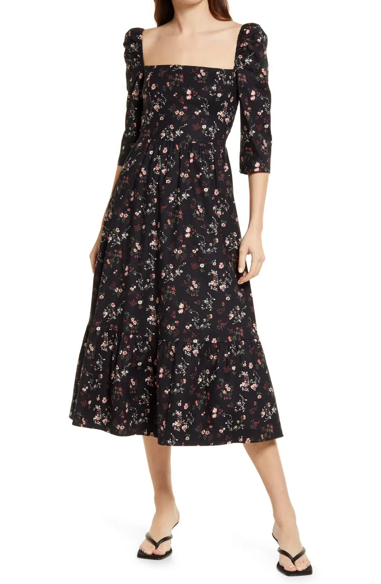 Reformation Cyprus Organic Cotton Blend Short Sleeve Dress | Nordstrom | Nordstrom