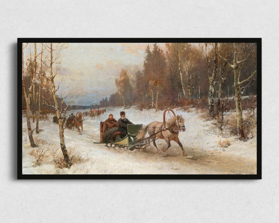 Holiday Samsung Frame TV Art Vintage Christmas Painting of - Etsy | Etsy (US)