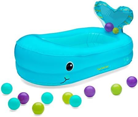 Infantino Whale Bubble Inflatable Bath Tub and Ball Set Blue | Amazon (US)