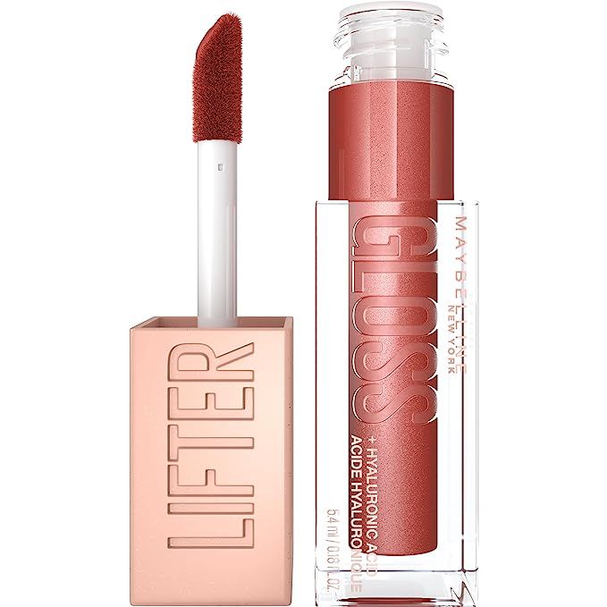 Maybelline Lifter Gloss, Hydrating Lip Gloss with Hyaluronic Acid, Rust, Warm Neutral, 0.18 Ounce | Amazon (US)