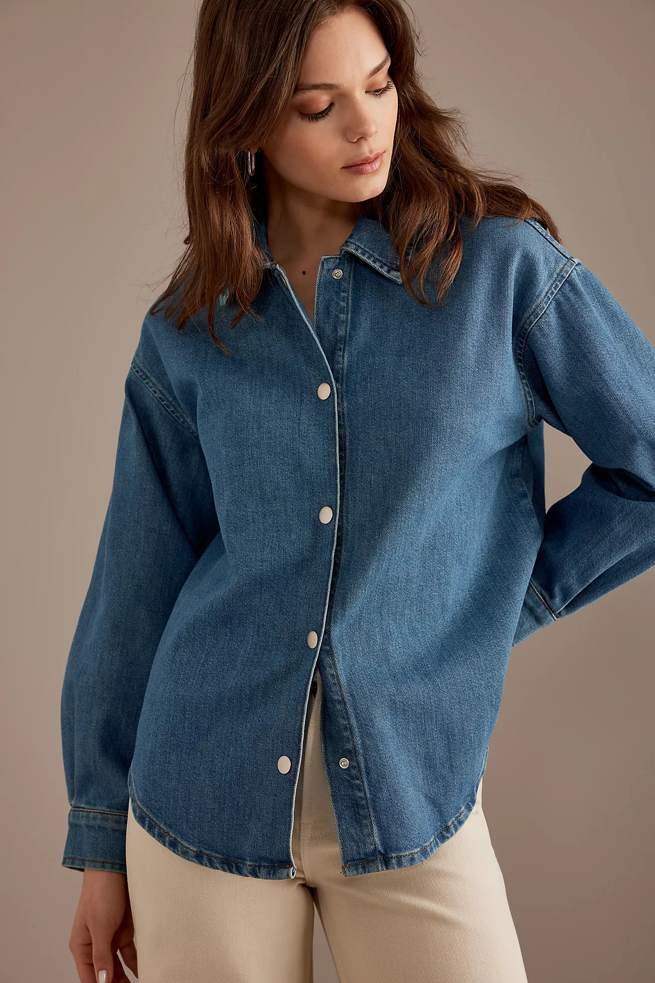 Selected Femme Emma Long-Sleeve Denim Shirt | Anthropologie (UK)