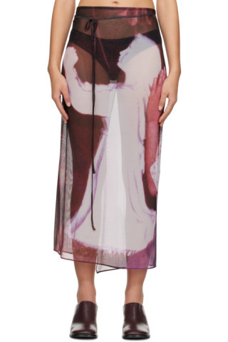 Multicolor Saranghae Midi Skirt | SSENSE