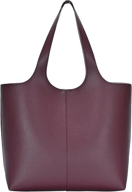 Madison West Elle Tote | Vegan Leather Tote Bags for Women with Double Handles and Scoop neck | 1... | Amazon (US)
