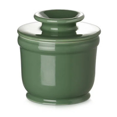 4" Green French Butter Dish - Porcelain Butter Keeper With Water Line For Soft, Fresh Butter | Wayfair North America