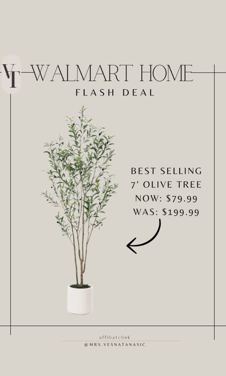 Walmart flash deal 7ft faux olive tree only $79 now! It’s beautiful, full and comes potted too! 

@walmart #walmartdeals #flashdeal #walmarthome #walmart #fauxolivetree 

#LTKhome #LTKSeasonal #LTKfindsunder100