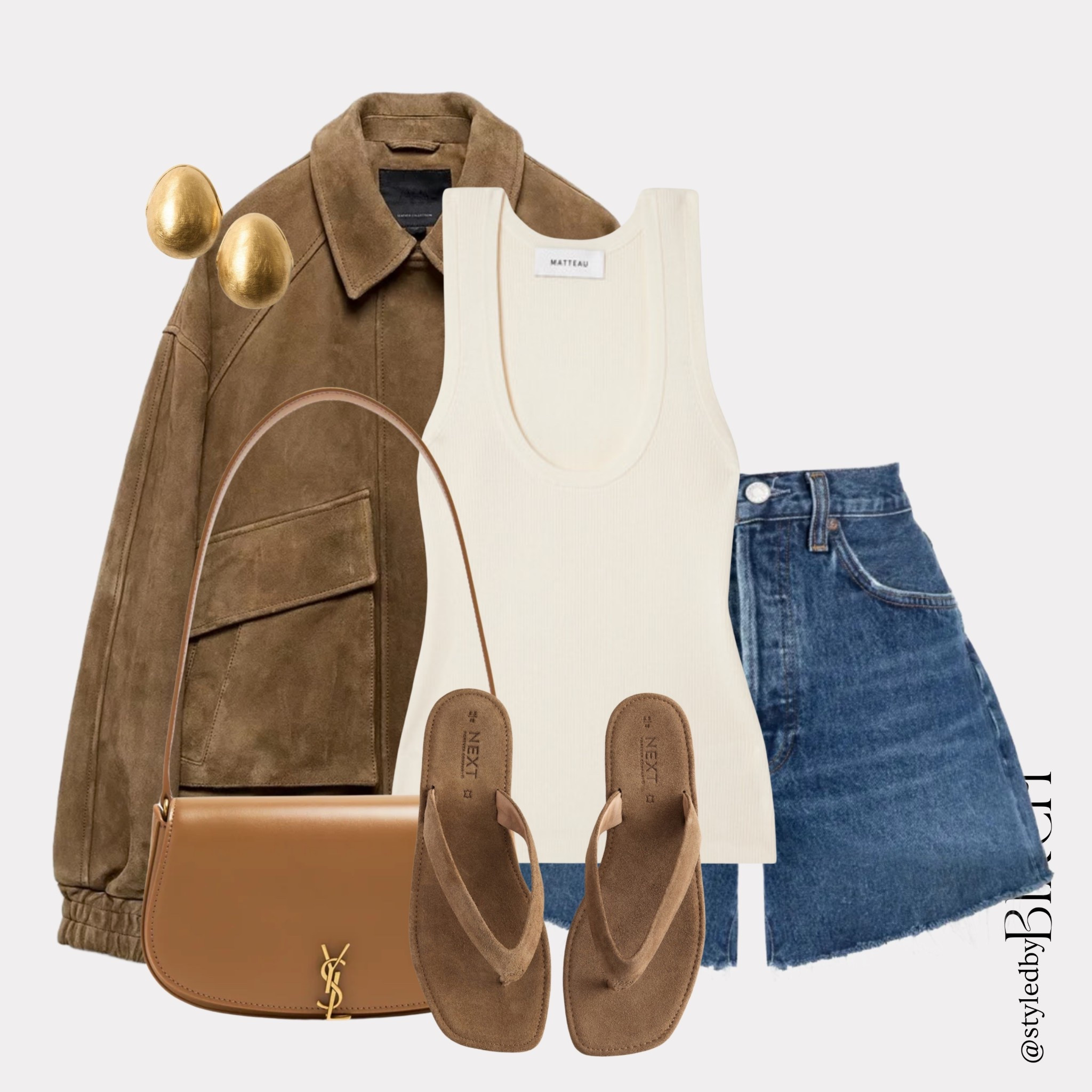 A little bit of warm weather and suddenly I’m thinking about spring outfits again. I’m already imagining drinks with the girls in a pub garden, catching the last of the sunshine and wearing something effortless like this.

#ootd #fashion #effortlessstyle #neutralstyle #springoutfits 

Tags 🏷️
Brown suede jacket, cream ribbed tank, denim mini skirt, tan shoulder bag, suede flip flops and gold statement earrings

#LTKspring #LTKspringtrends #LTKootd