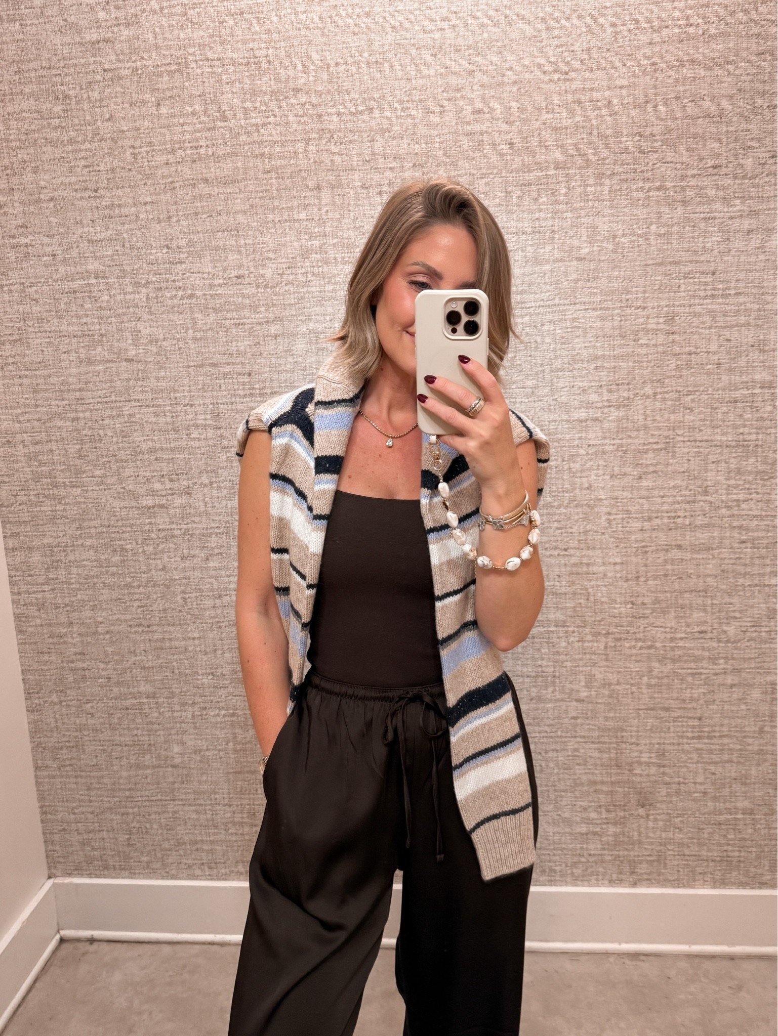 XS bra free tank / I got a Small in the cardigan / XS regular pants

#LTKootd #LTKSeasonal #LTKPetite