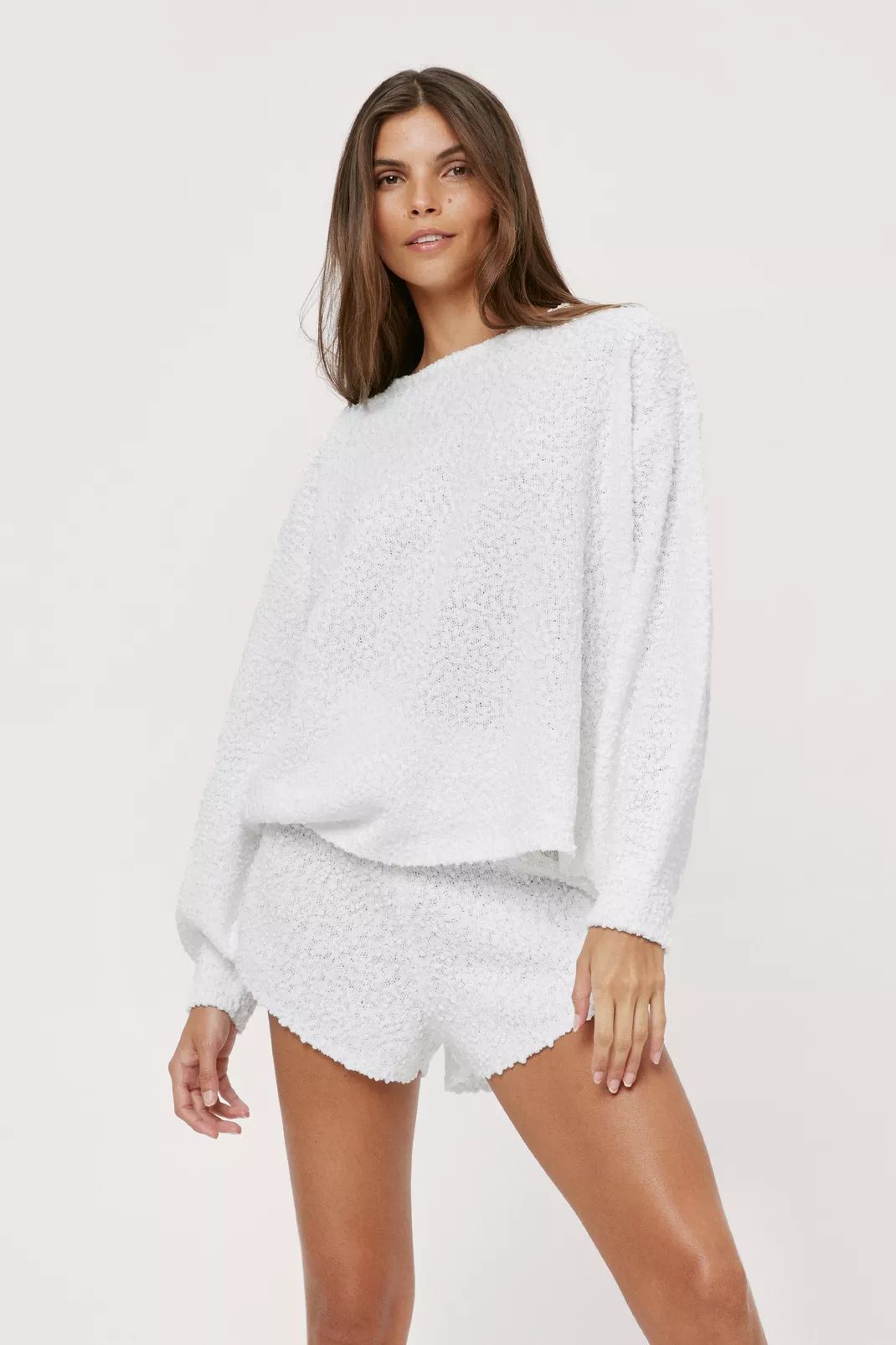 Bobble Knit Sweater And Short Lounge Set | Nasty Gal (US)