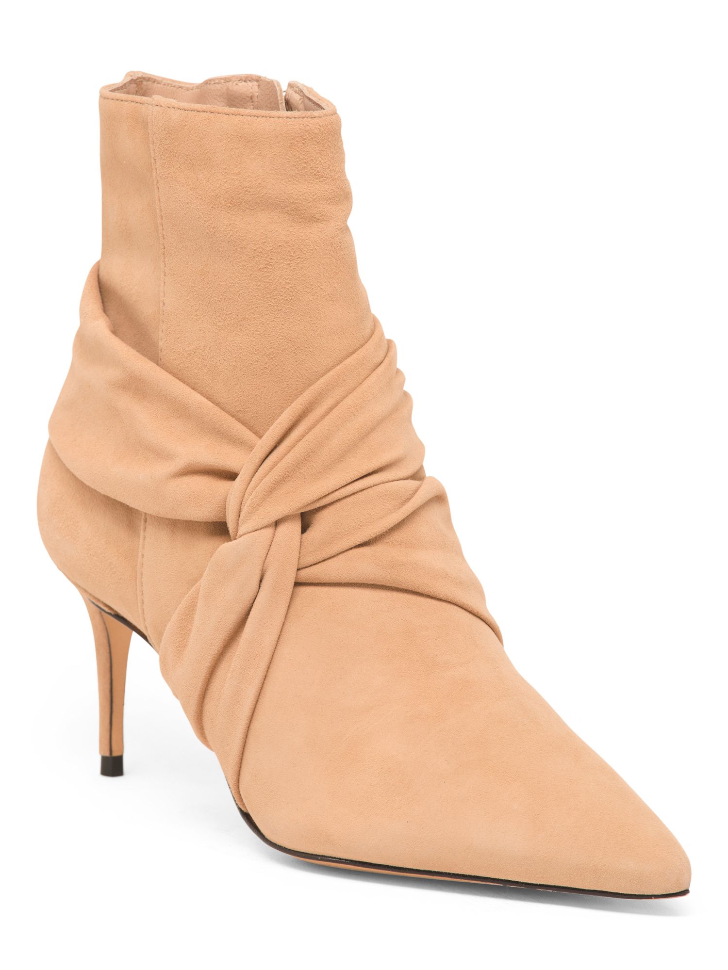 Made In Brazil Pointy Toe Suede Ankle Booties | TJ Maxx