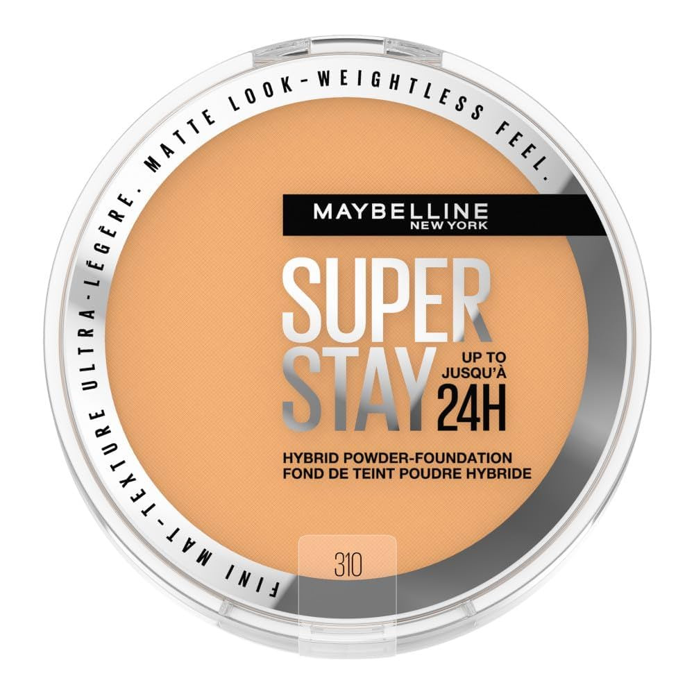 Maybelline Super Stay Up to 24HR Hybrid Powder-Foundation, Medium-to-Full Coverage Makeup, Matte ... | Amazon (US)
