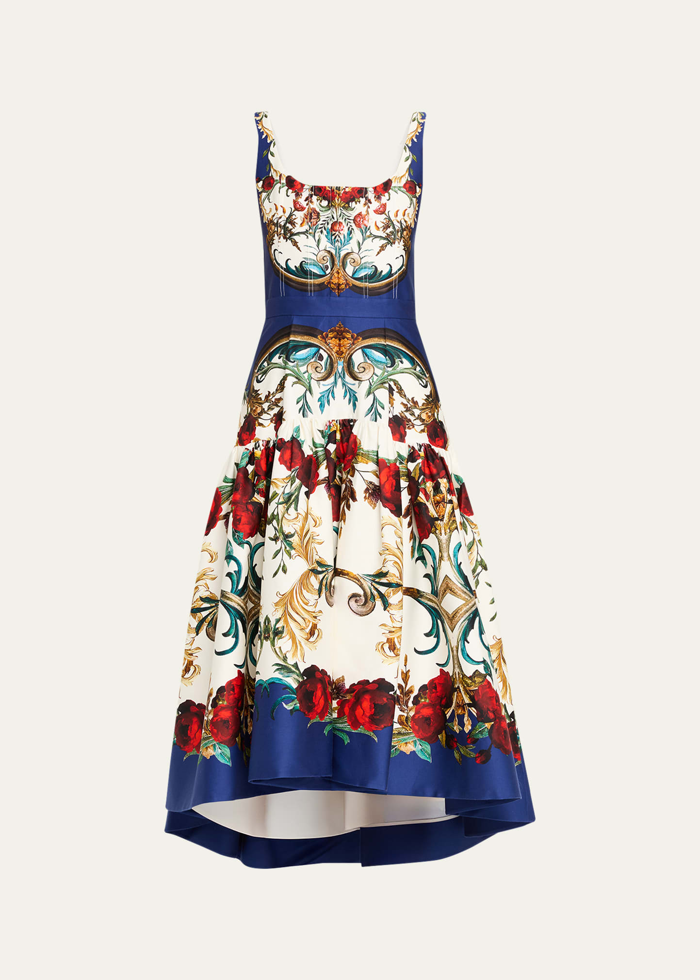 Alice + Olivia Gilded Rose Diana Structured Midi Dress | Bergdorf Goodman