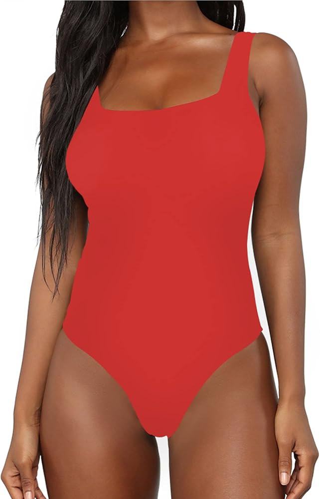 BelleLovin Women's Scoop Neck Bodysuits Sleeveless Tank Top Jumpsuits | Amazon (US)