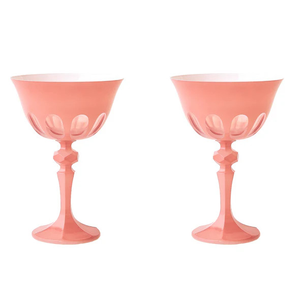 Coupe Glasses in Salmon | Society Social