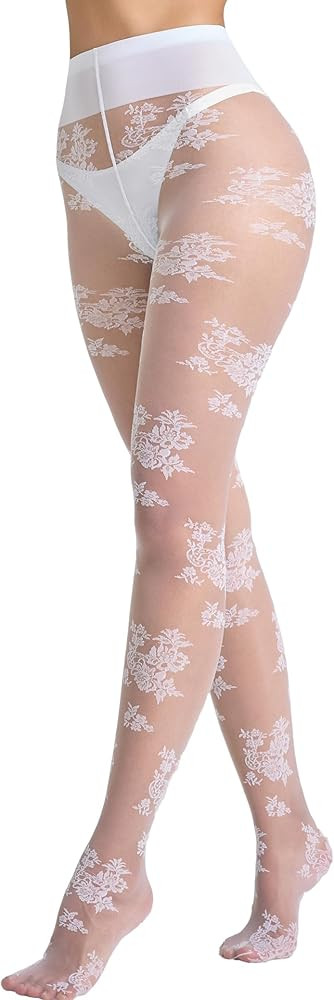 LABELLA Lace Pantyhose Sexy Floral Patterned Tights for Women | Amazon (US)