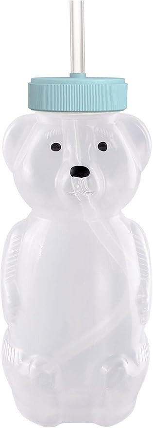 Honey Bear Straw Cups for Babies 1 pack, 8oz straw bear cup with improved safety lid design, hone... | Amazon (US)