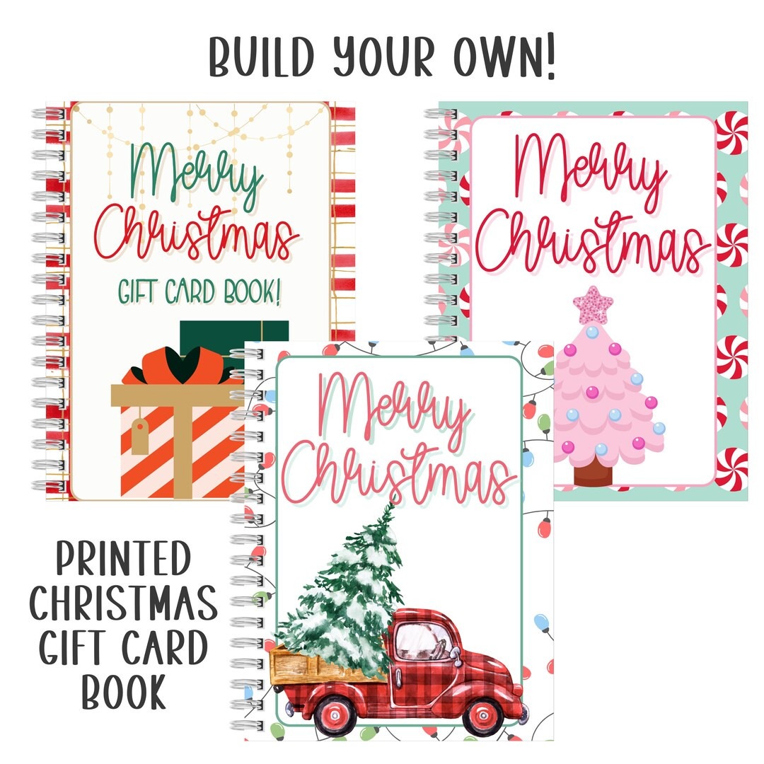 Printed BYO Christmas Gift Card Book Christmas Gift Card - Etsy | Etsy (US)