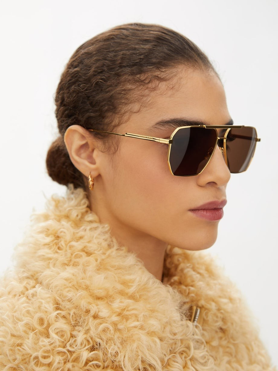 Aviator metal sunglasses | Bottega Veneta | Matches (US)