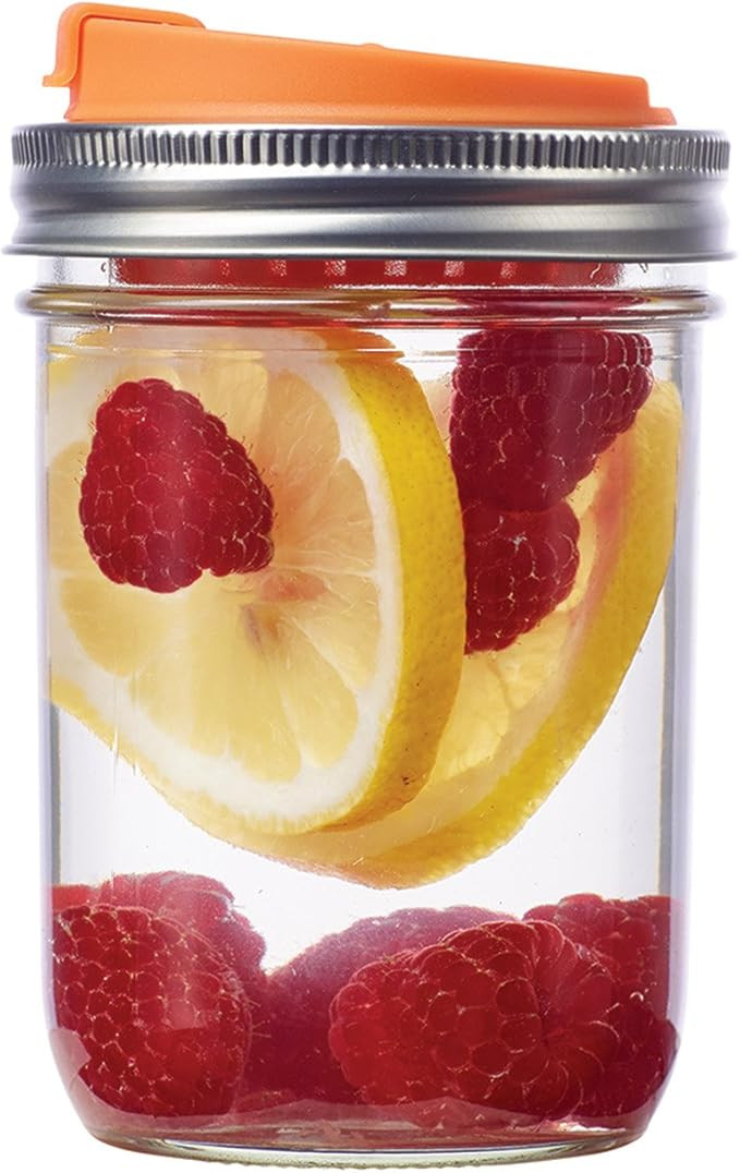 Jarware Fruit Infusion Lid for Wide Mouth Mason Jars, Orange | Amazon (US)