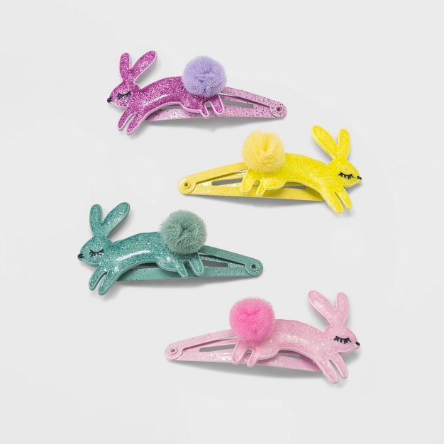 Girls' 4pk Bunny Hair Clip Set - Cat & Jack™ | Target