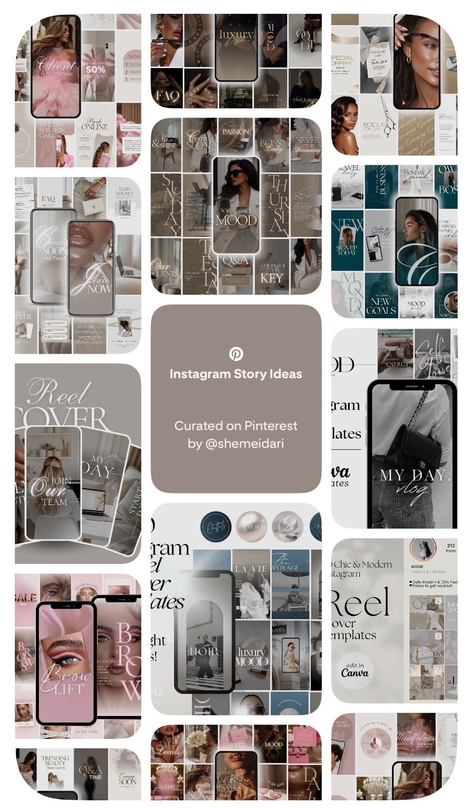 Luxe Instagram Marketing Templates : Reels, Stories, & Grids
