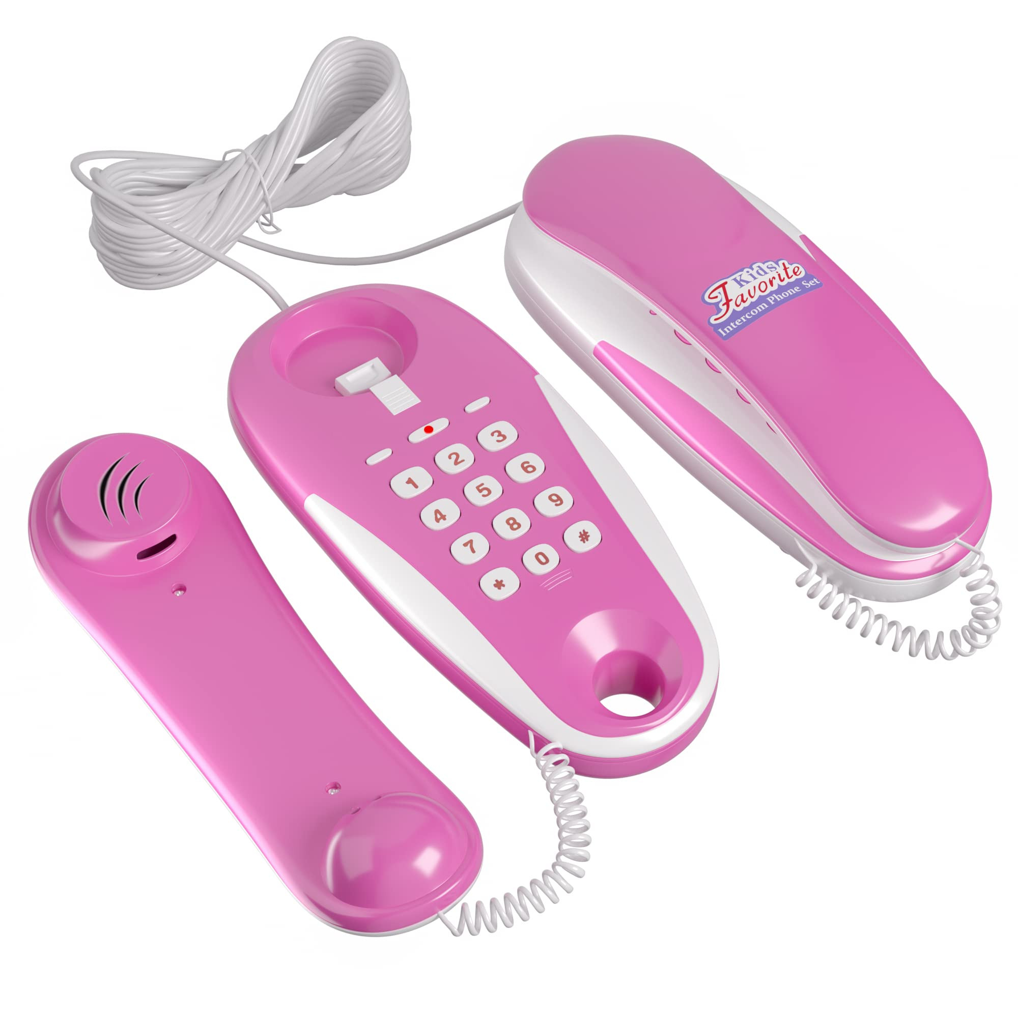 Kids Play Phone, Intercom Toy with Real Ring Sounds, Pretend Play Telephone, 23 ft Ultra-Long Pho... | Amazon (US)