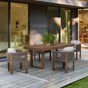 Portside Outdoor Dining Table & Porto Chairs Set | West Elm (US)