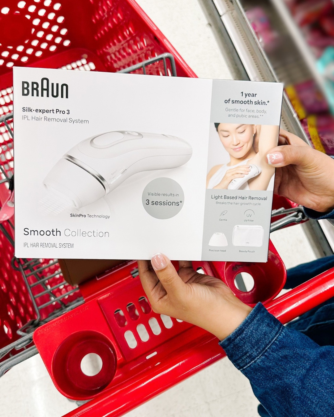 MY NEWEST IPL BFF! Thank you to @Target and Braun for
partnering with me on this video.
Also, anyone else tired of scheduling waxing appointments every two weeks or the random chin
hairs that seem to pop up weekly?!? I’m so over plucking them or even worse, forgetting about
them and going out and about in public with a hairy chin.
I’ve seen IPL everywhere, and everyone keeps saying I should give it a try, so I love that I can
pick up the Braun Silk Expert Pro 3 in store at Target. They always have the best beauty tech
finds! With visible results in just 3 sessions it’s definitely a win for me!