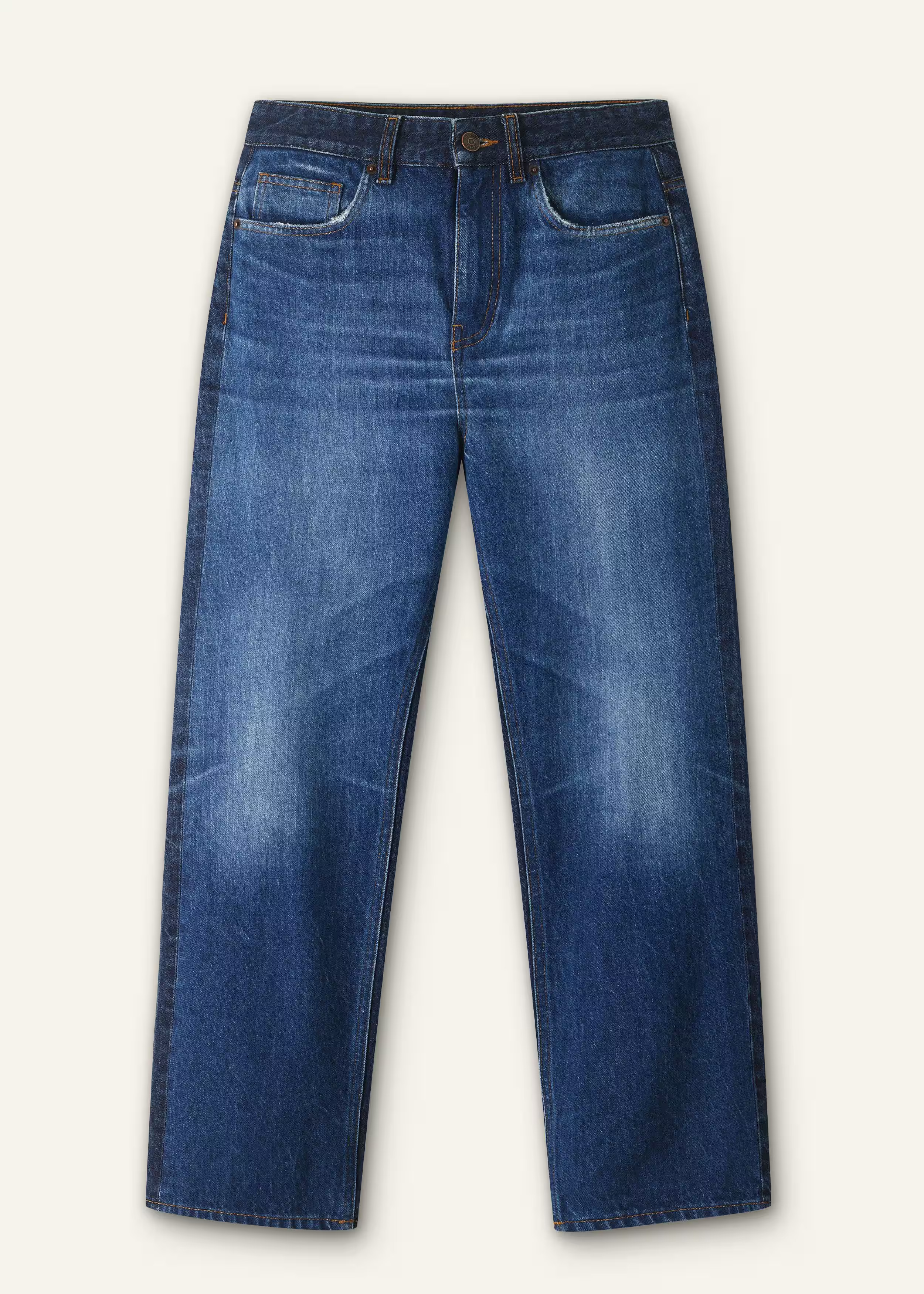 Two-Tone Crop Jean Italian Denim | ME+EM Global (Excluding US)