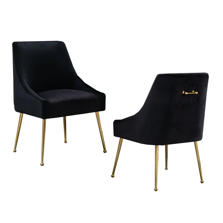 Curtis-James Tufted Velvet Side Chair (Set of 2) | Wayfair Professional