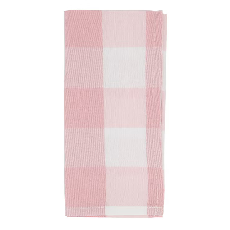 Saro Lifestyle Cotton Blend Buffalo Plaid Table Napkins (Set of 4) | Target