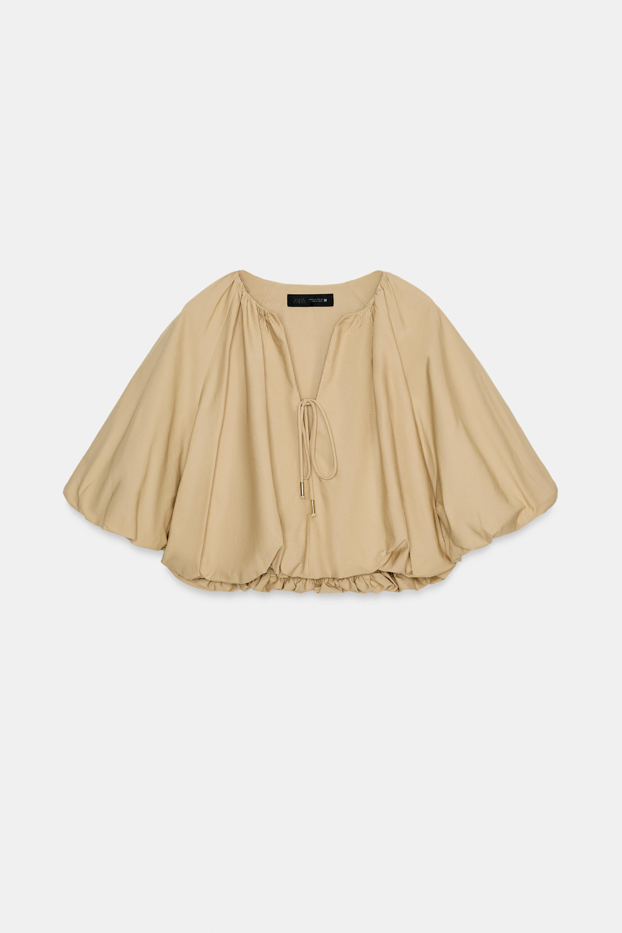 POPLIN BALLOON TOP | Zara AU