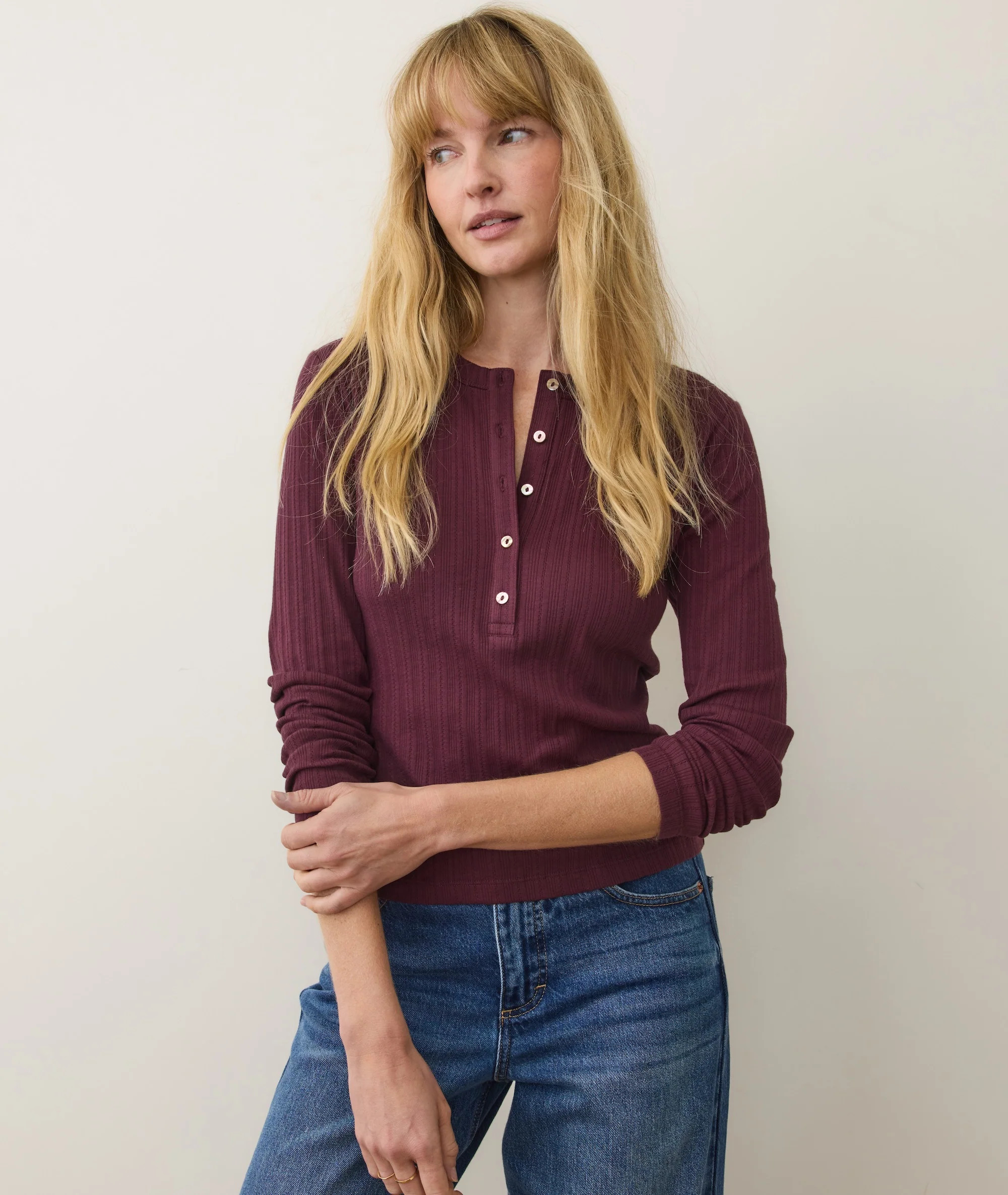 Lexi Pointelle Henley | Marine Layer