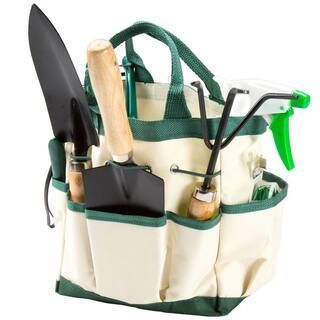 Pure Garden 8.25 in. Garden Tool and Tote Set (8-Piece) 75-08002 - The Home Depot | The Home Depot