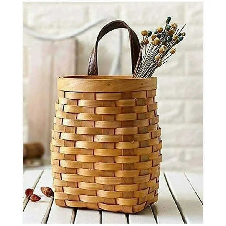 HmNPlay Hand Woven Hanging Wall Basket, Boho Rattan Organizer for Kitchen Storage, Rustic Wicker ... | Walmart (US)