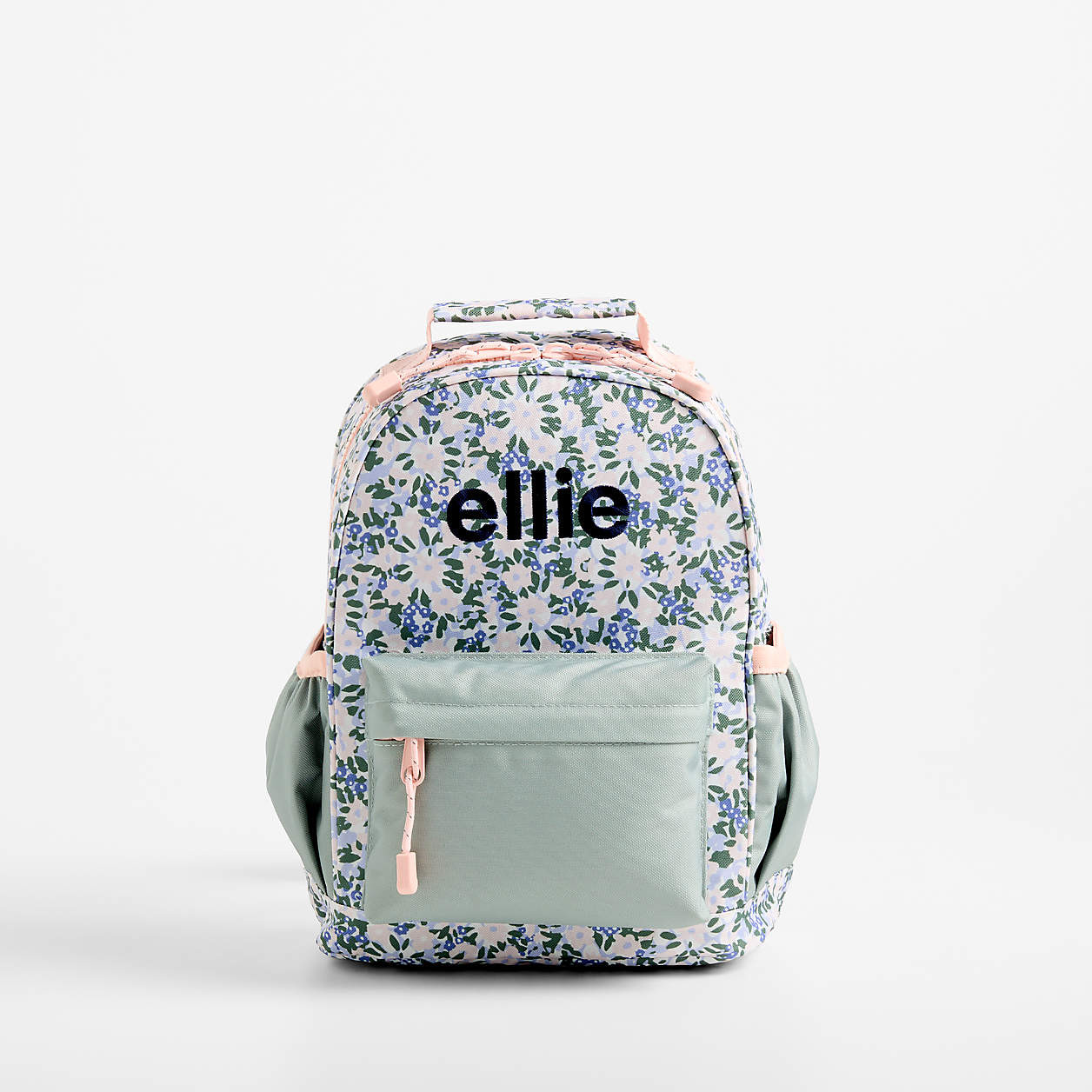 Forest Floral Green Small Kids Backpack with Side Pockets + Reviews | Crate & Kids | Crate & Barrel