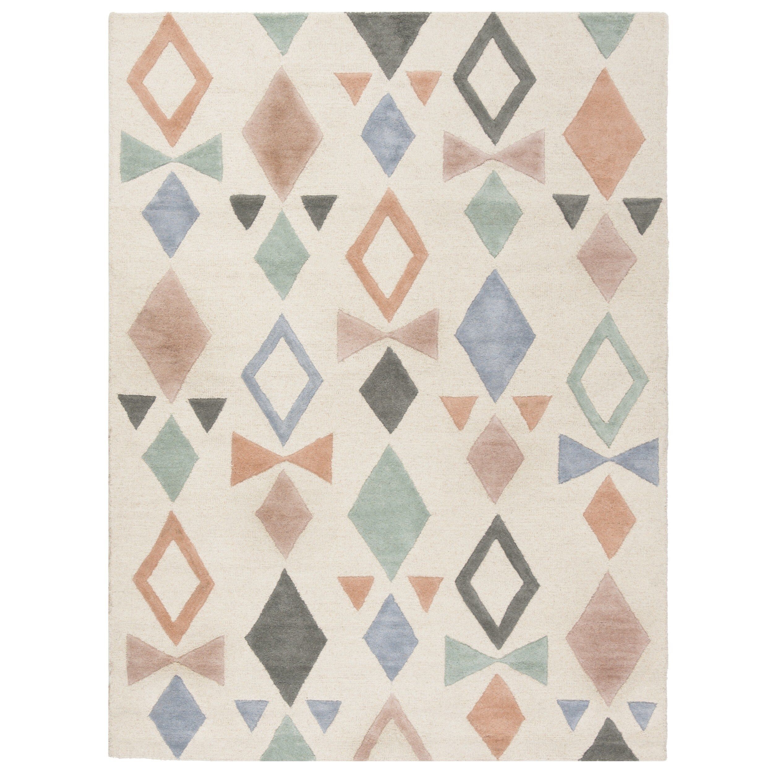 Safavieh Handmade Kids Nertila Wool Rug - 6' x 9' - Ivory/Multi | Overstock