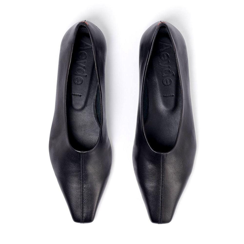 Aeyde Octavia Black Nappa Leather Flats | goop | goop