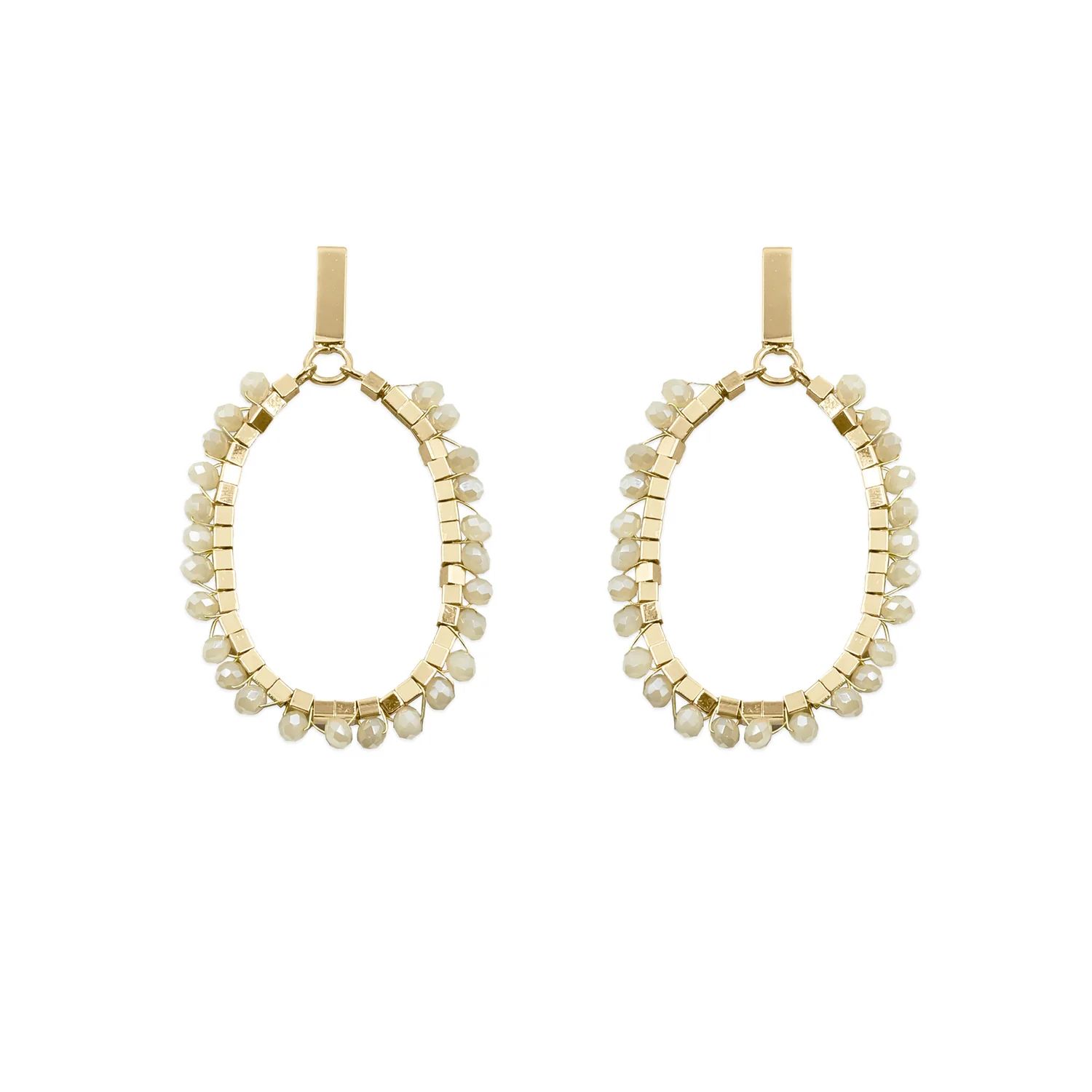 Khaki Earrings | Kinsley Armelle