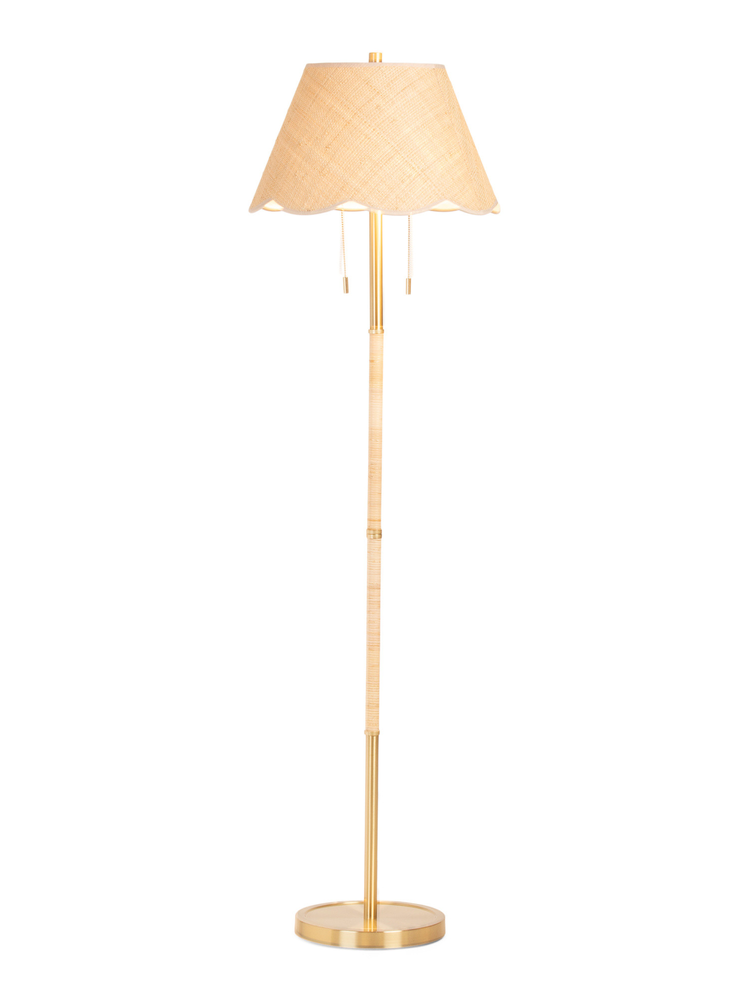 64in Scalloped Shade Floor Lamp | TJ Maxx
