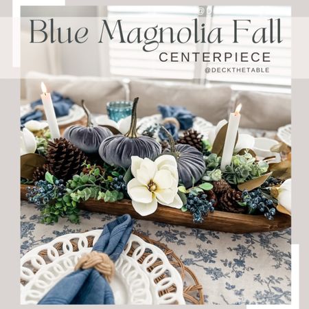 Blue Magnolia Fall #Centerpiece - Recreate the look! Follow @deckthetable


#falldecor #table #falltable #thanksgiving #thanksgivingdecor #doughbowl #magnolia

#LTKhome #LTKHoliday #LTKSeasonal